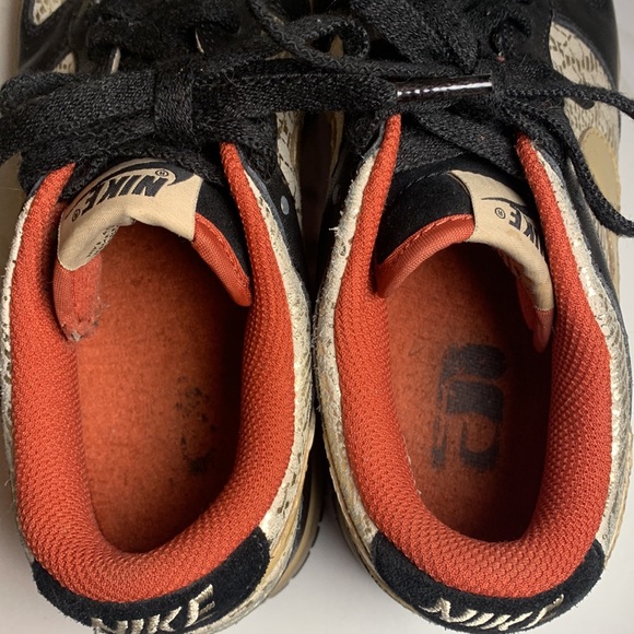 Nike Dunk Low Black Linen Terra Cotta 313699-021 US 7 W - Picture 9 of 11